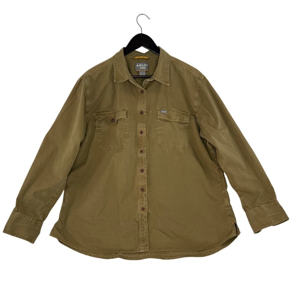 Ariat Rebar Women’s XXL Tan Cotton Work Shirt